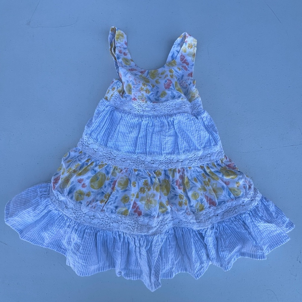 Tommy Bahama Baby Girl Dress 18M Floral & Stripe Sundress